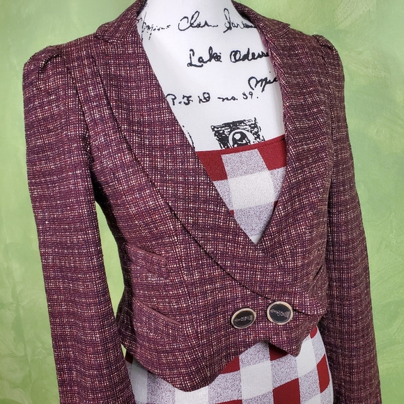 Vintage Cropped Tweed Blazer - Picture 5 of 10